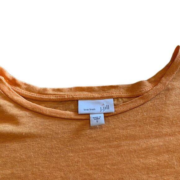 J. Jill 100% Linen Apricot Tee – Relaxed Fit - Picture 6 of 13